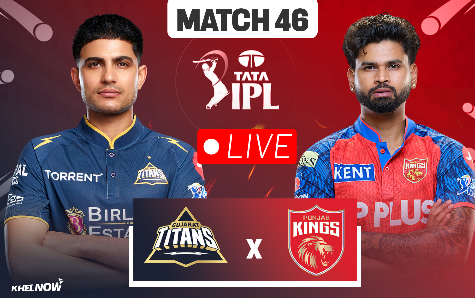 GT vs PBKS Live streaming details, when & how to watch Match 46 of IPL 2026
