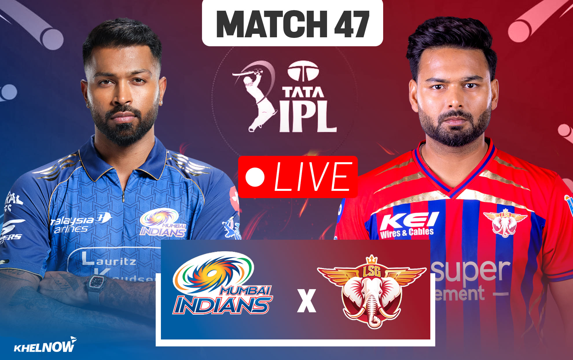 MI vs LSG Live streaming details, when & how to watch Match 47 of IPL 2026