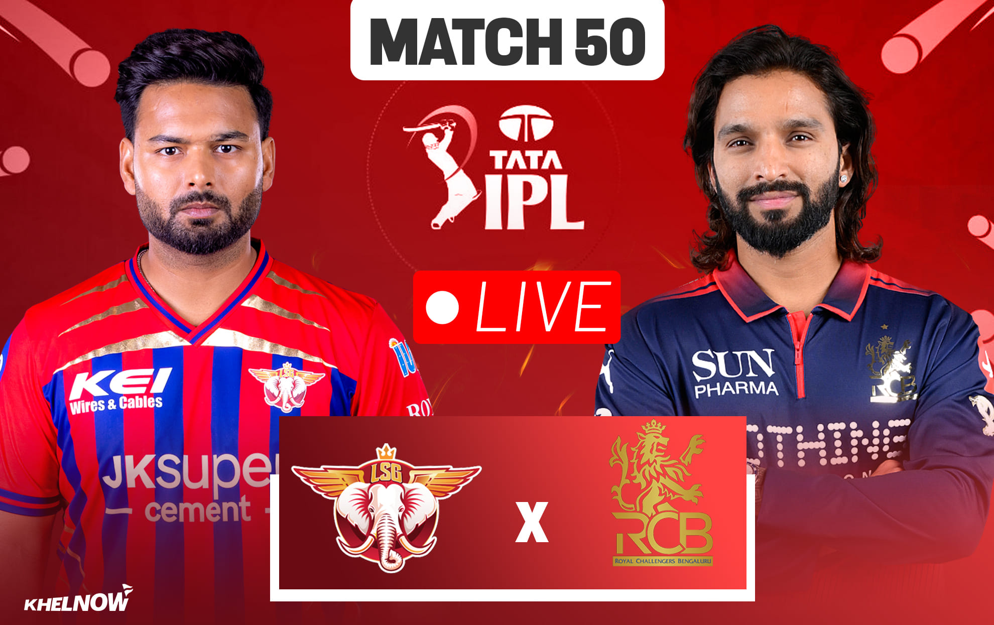 LSG vs RCB Live streaming details, when & how to watch Match 50 of IPL 2026