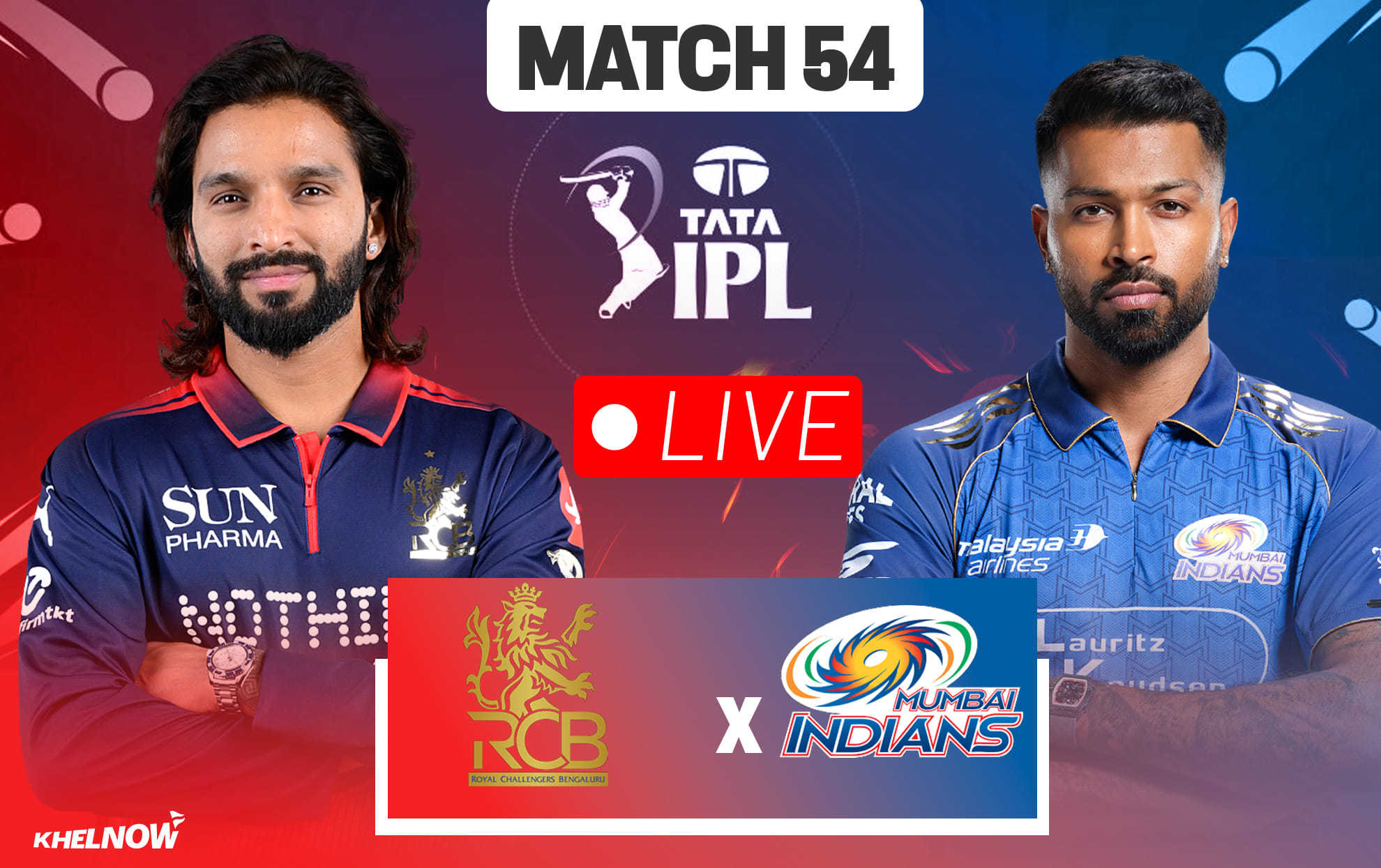 RCB vs MI Live streaming details, when & how to watch Match 54 of IPL 2026