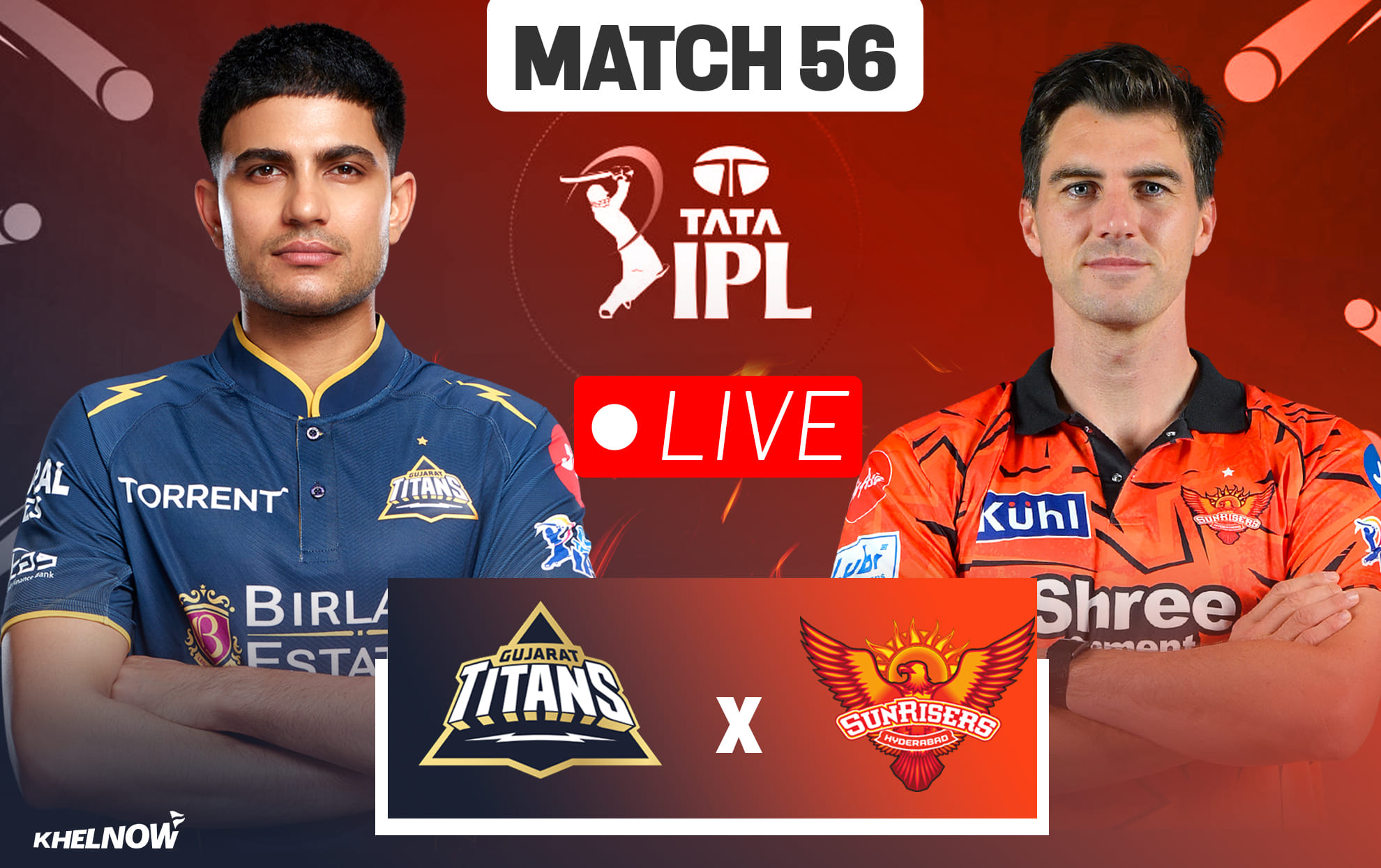 GT vs SRH Live streaming details, when & how to watch Match 56 of IPL 2026