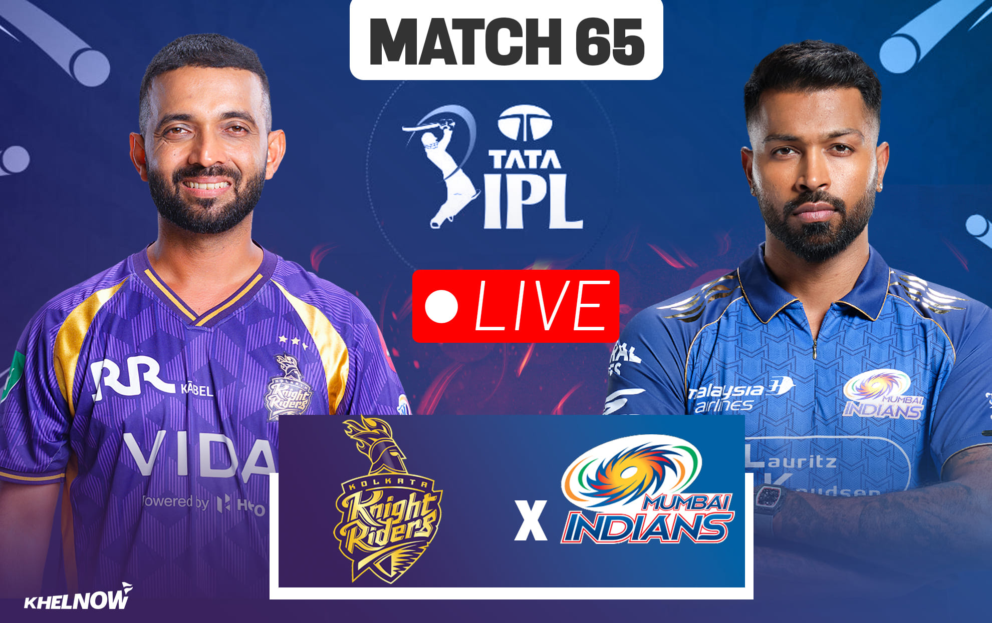 KKR vs MI Live streaming details, when & how to watch Match 65 of IPL 2026