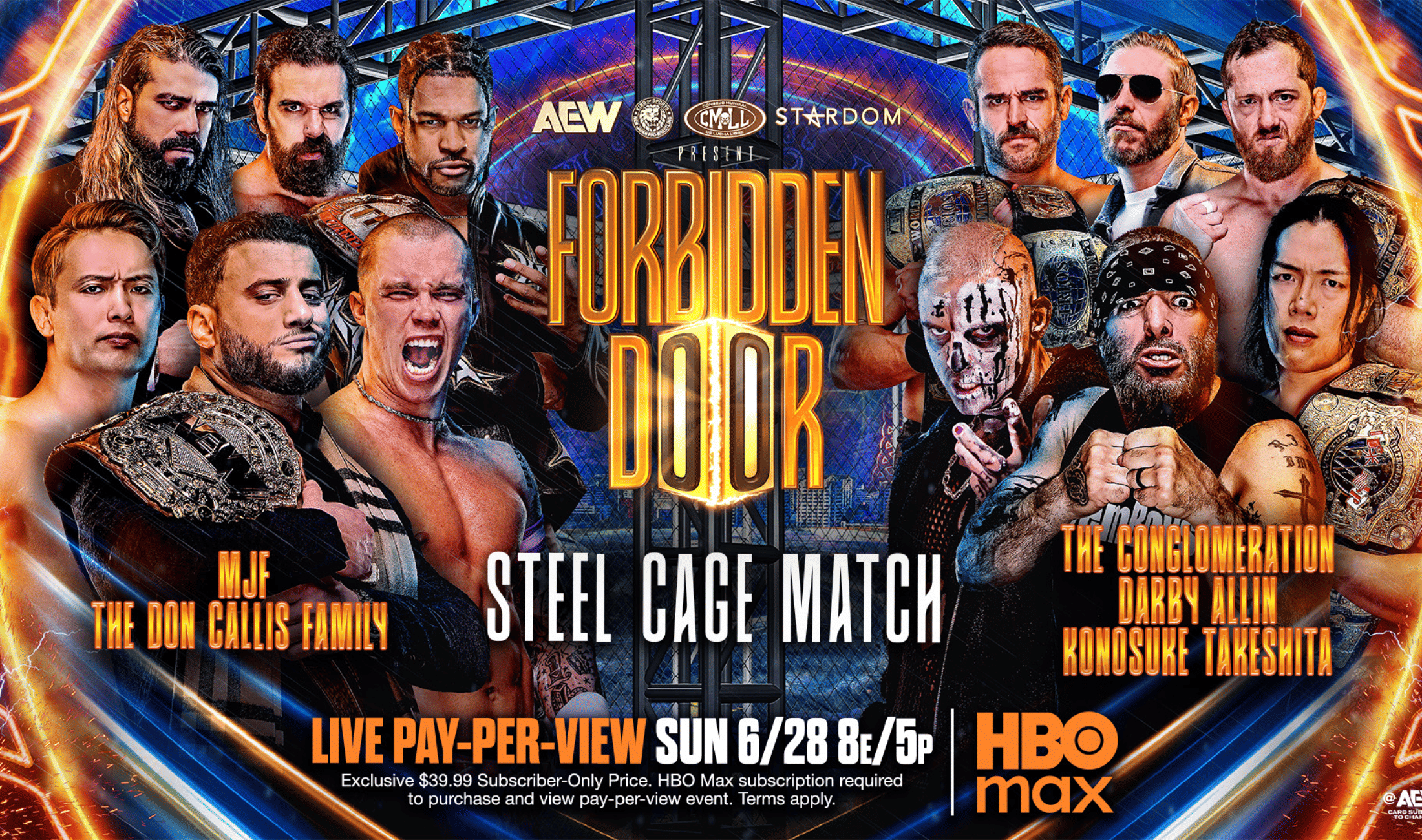 AEW x NJPW Forbidden Door 2026 Team MJF vs Team Briscoe