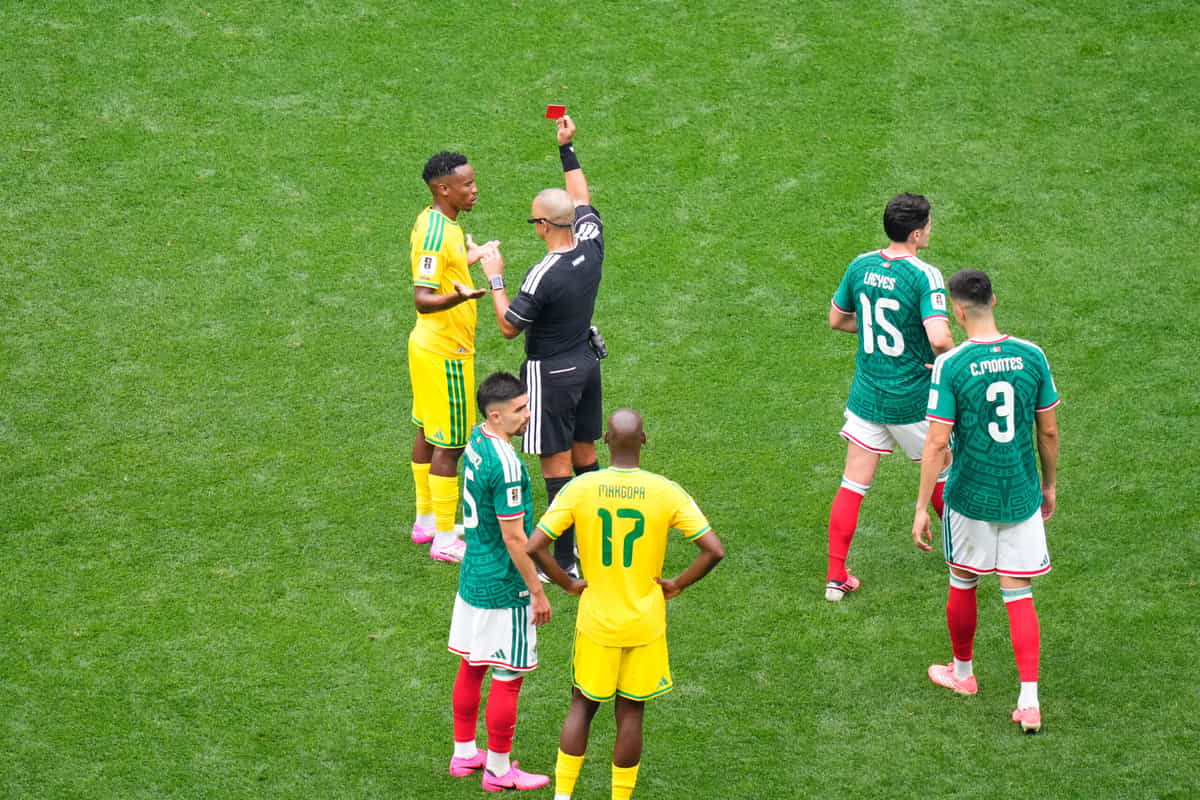 List of all players who received Red Card in Mexico vs South Africa FIFA World Cup 2026 match