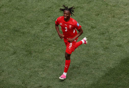 Johan Manzambi #9 of Switzerland FIFA World Cup 2026