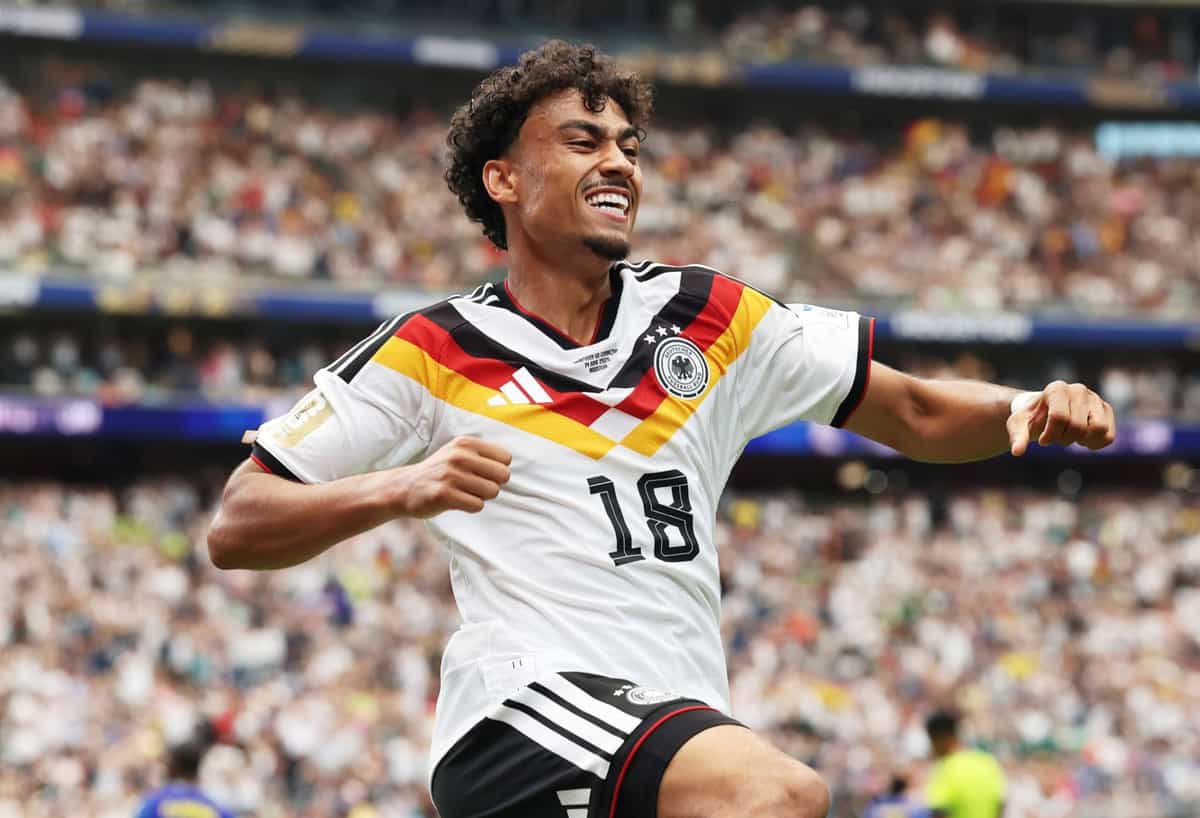 Nathaniel Brown #18 of Germany FIFA World Cup
