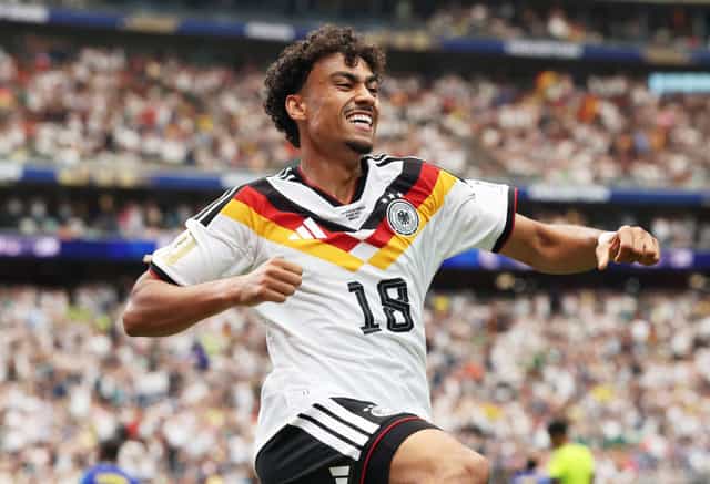 Nathaniel Brown #18 of Germany FIFA World Cup