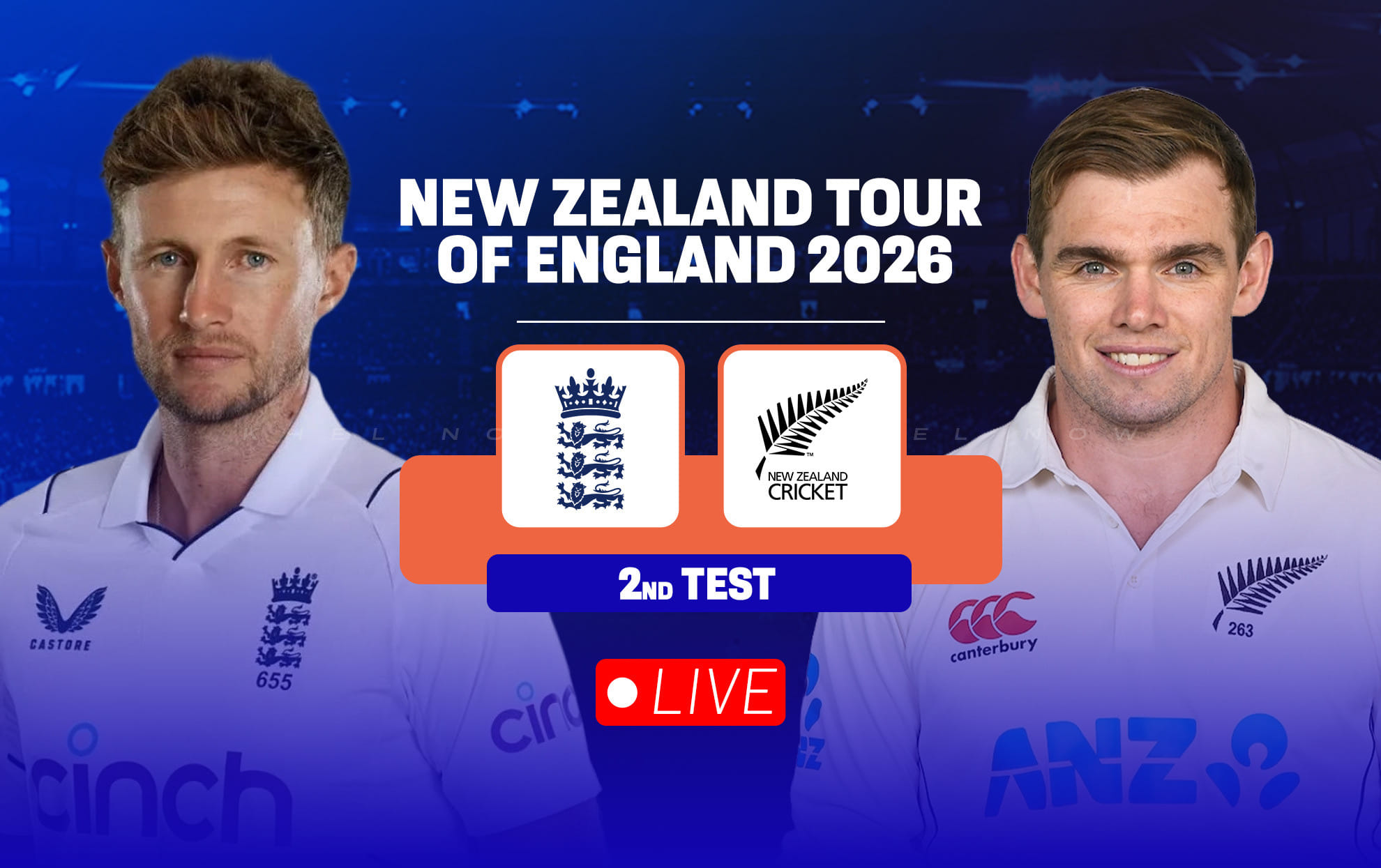 ENG vs NZ Live streaming details, when & how to watch 2nd Test of New Zealand tour of England 2026