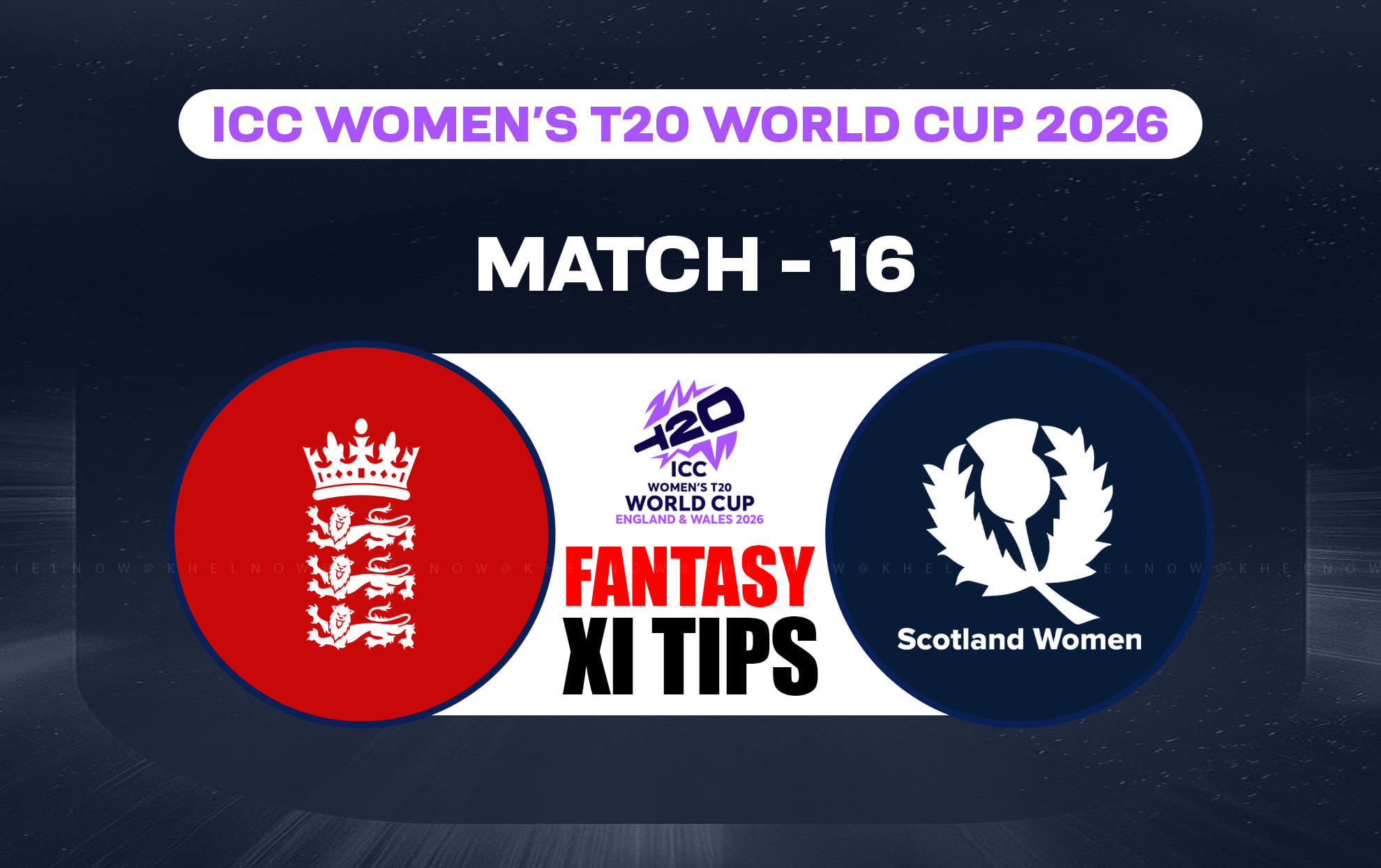 ENG-W vs SCO-W Dream11 Prediction, Dream11 Playing XI, Today Match 16th, ICC Women’s T20 World Cup 2026