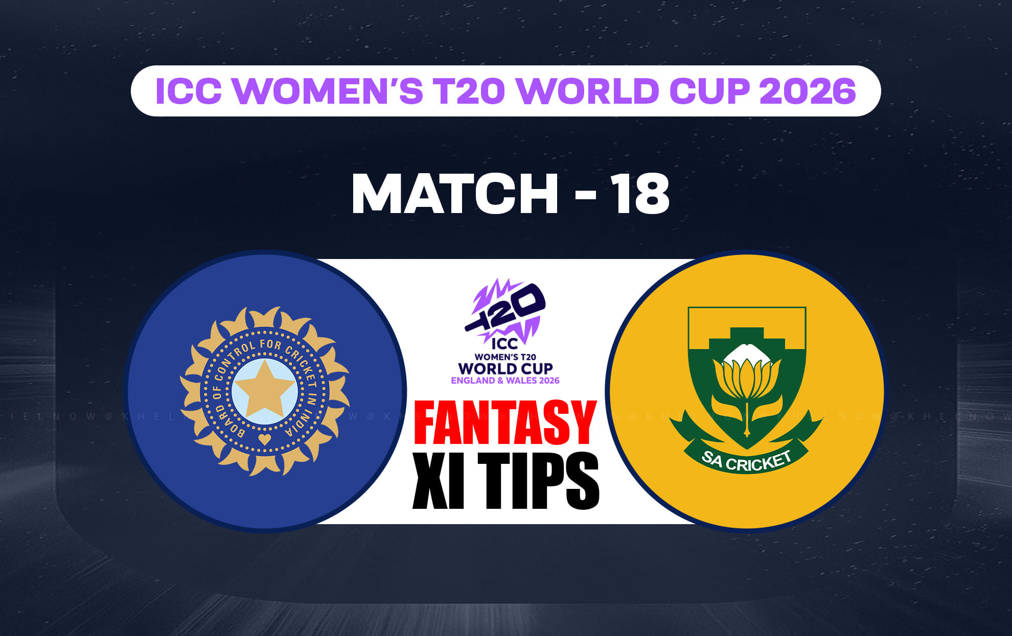 IND-W vs SA-W Dream11 Prediction, Dream11 Playing XI, Today Match 18th, ICC Women’s T20 World Cup 2026