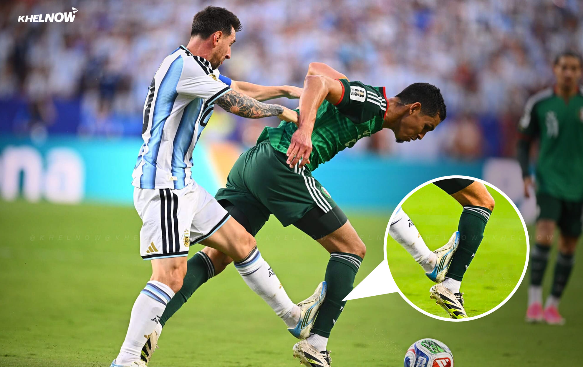 Did Lionel Messi avoid red card after his challenge on Algerian player? Did Lionel Messi avoid red card after his challenge on Algerian player?
