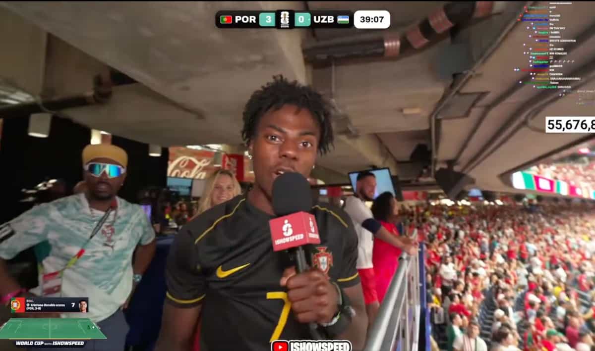 WATCH: IShowSpeed reacts to Cristiano Ronaldo & Portugal's goals vs Uzbekistan in FIFA World Cup 2026 clash