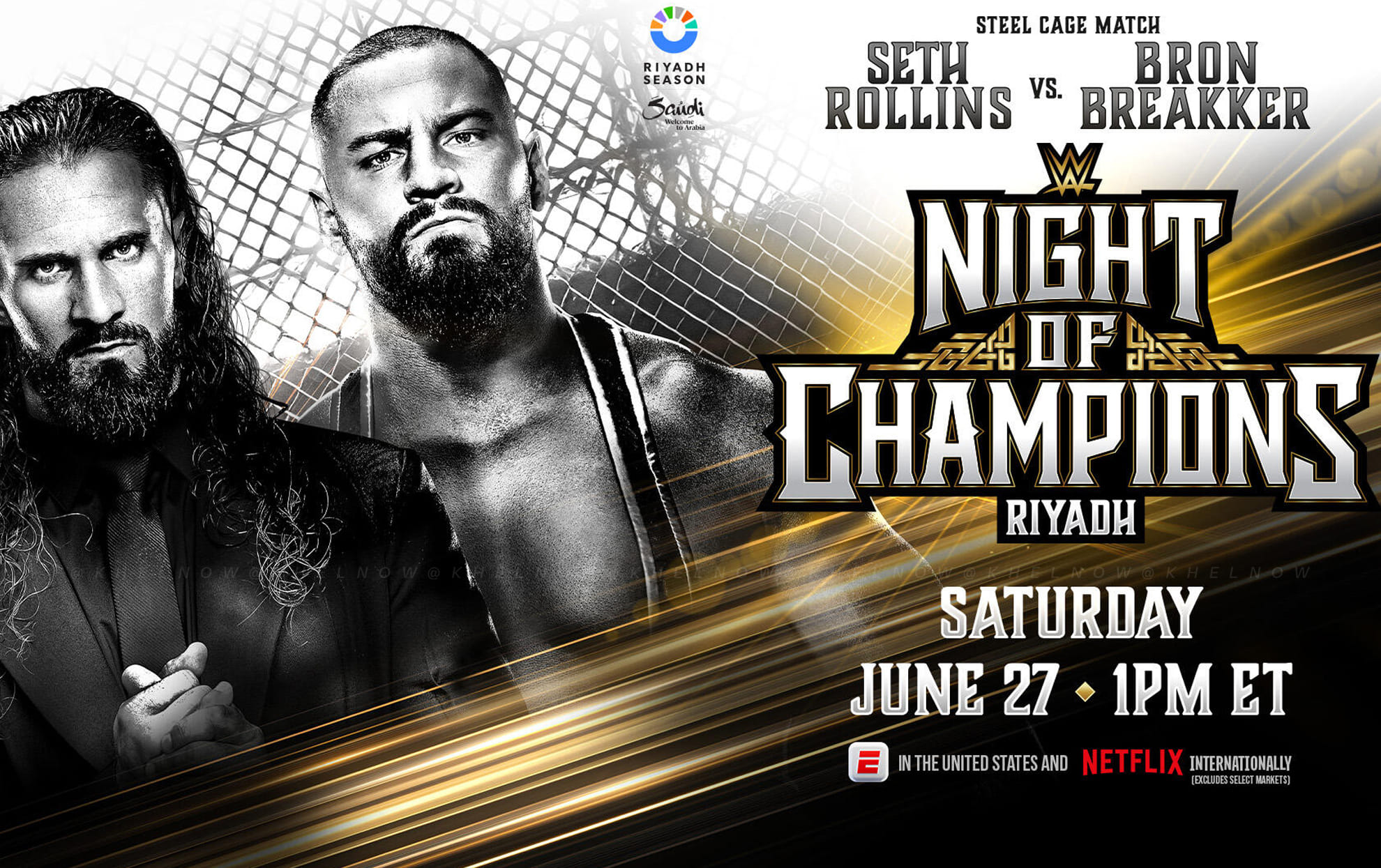 WWE Night of Champions 2026 Seth Rollins vs Bron Breakker