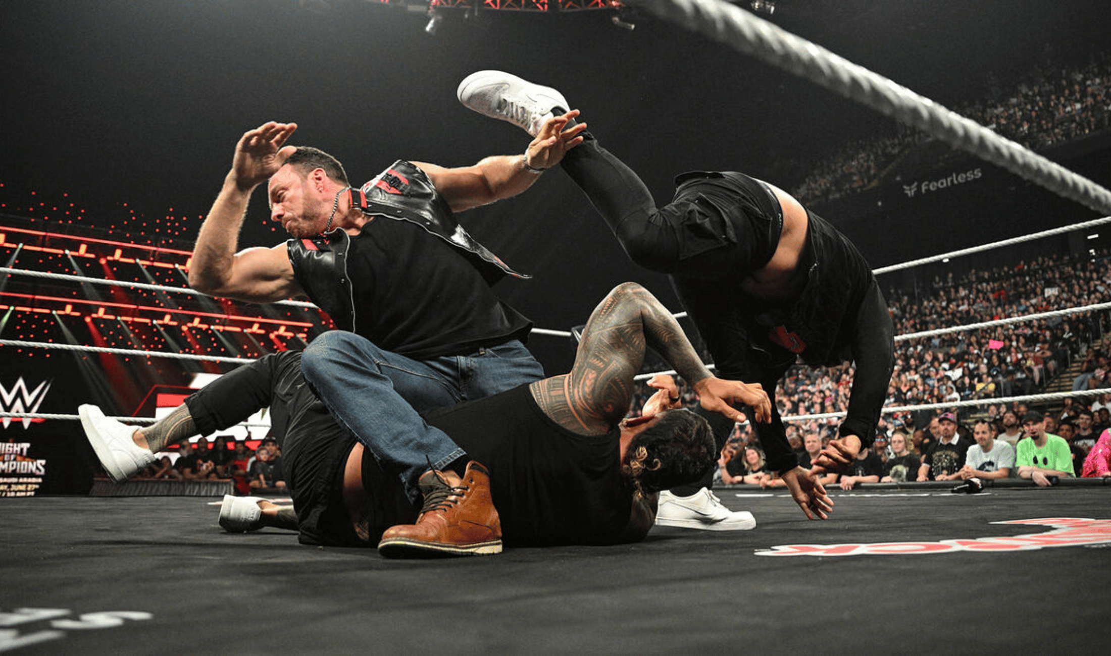 WWE Raw June 15, 26 The Bloodline attack LA Knight