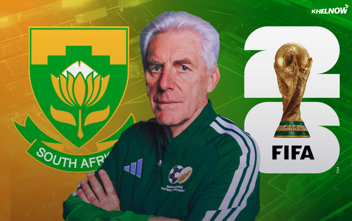 South Africa's manager, Hugo Broos, at the FIFA World Cup 2026