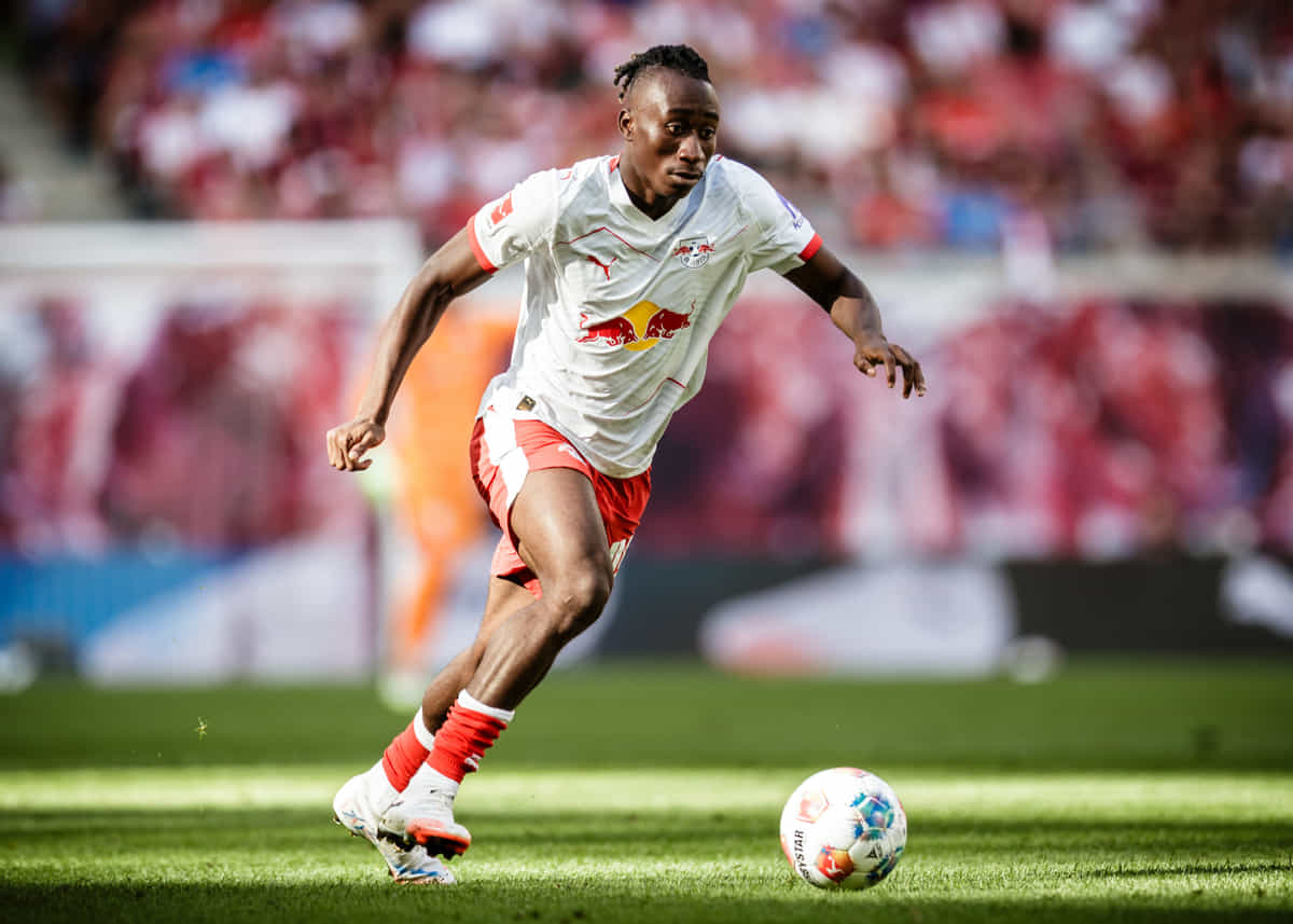 Yan Diomande of RB Leipzig