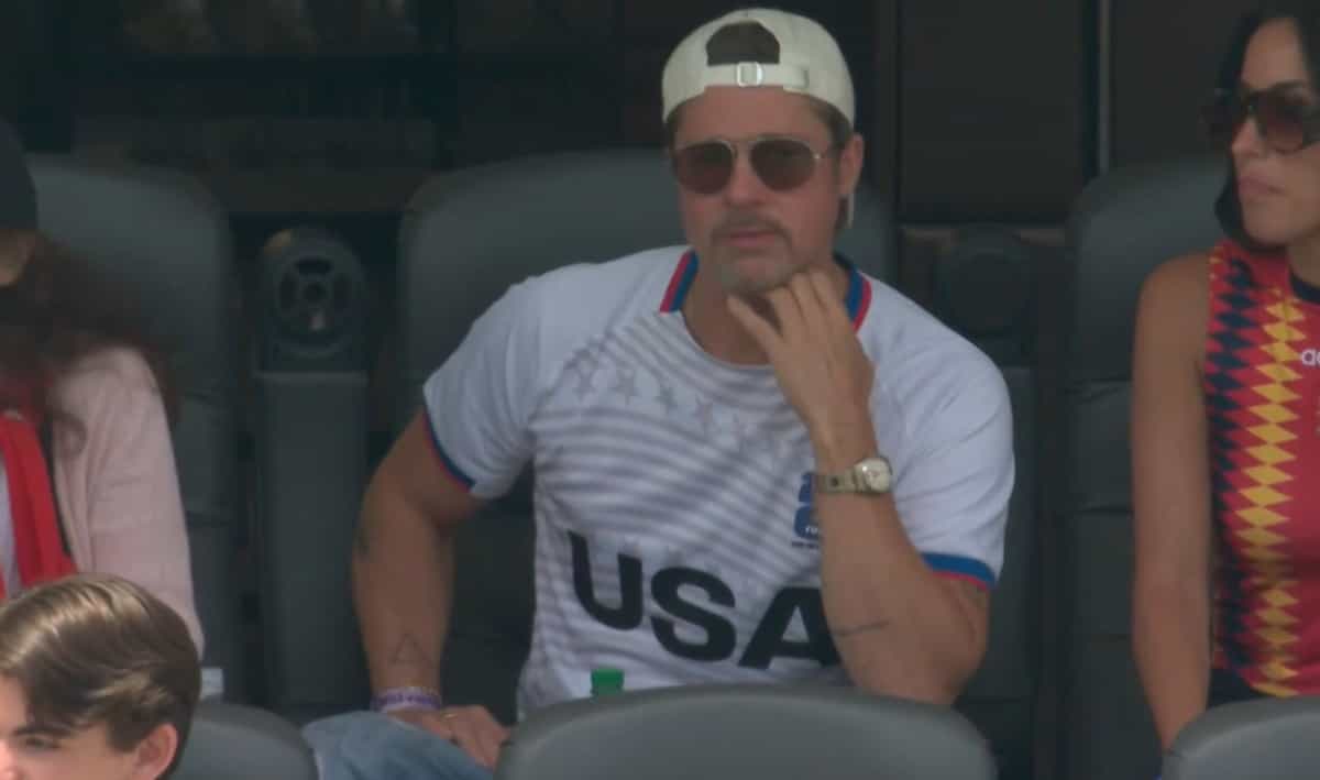 Brad Pitt in attendance Spain vs Belgium FIFA World Cup 2026 quarter-final clash