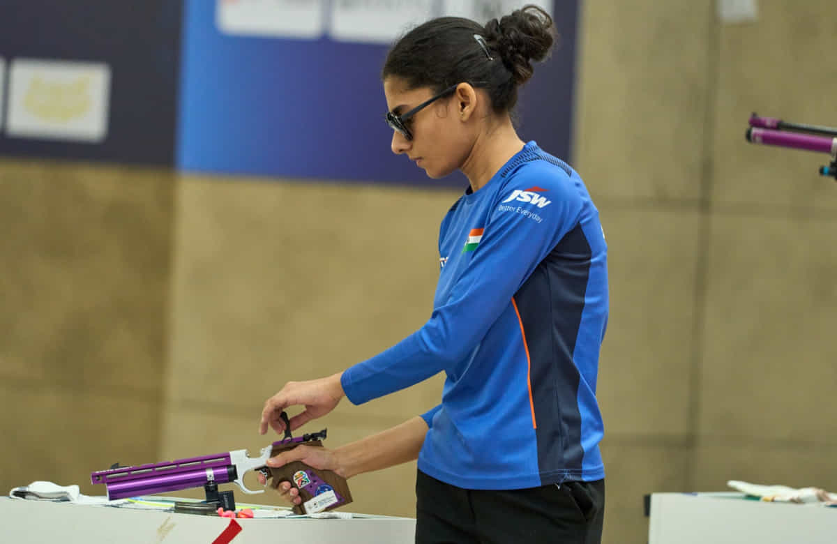 Sainyam at ISSF World Cup, China (Credits: ISSF)