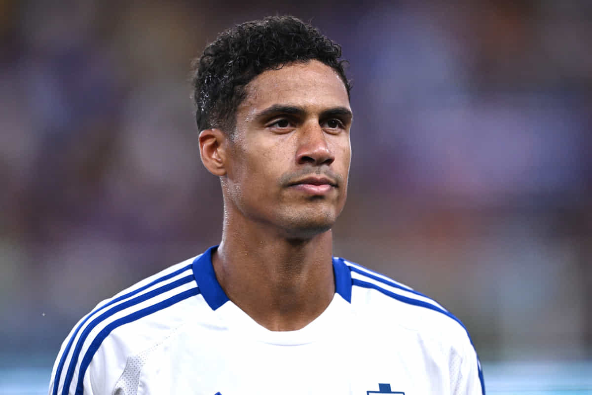 GENOA, ITALY - AUGUST 11: Raphael Varane of Como looks during the Coppa Italia match between Sampdoria v Como at Stadio Luigi Ferraris on August 11, 2024 in Genoa, Italy. (Photo by Image Photo Agency/Getty Images)