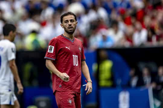 Bernardo Silva of Portugal during the 2026 World Cup at NRG Stadium in Houston, United States, on June 23, 2026. (Photo by Stefan Koops/EYE4IMAGES/NurPhoto via Getty Images)
