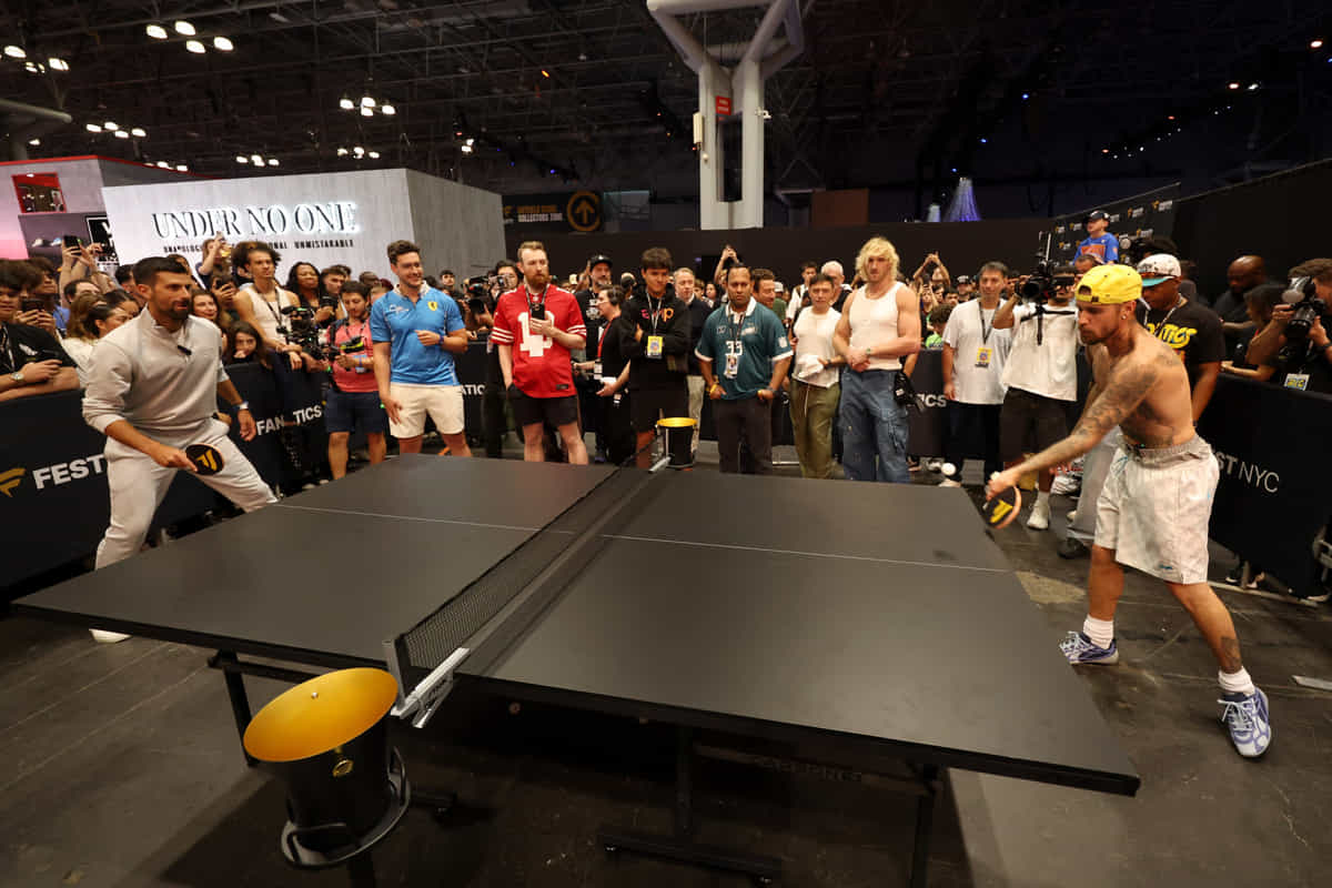 WATCH: Novak Djokovic & Justin Bieber table tennis exchange goes viral at Fanatics Fest