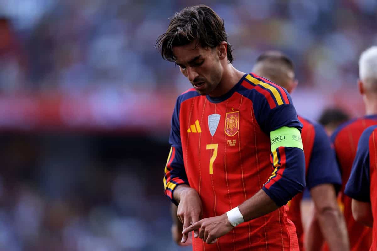 A CORUNA, SPAIN - JUNE 4: Ferran Torres of Spain celebrates 1-0 during the International Friendly match between Spain v Iraq at the Riazor on June 4, 2026 in A Coruna Spain (Photo by Maria Gracia Jimenez/Soccrates/Getty Images)