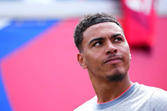 TAMPA, FLORIDA - JUNE 06: Morgan Rogers of England looks on prior to the international friendly match between England and New Zealand at Raymond James Stadium on June 06, 2026 in Tampa, Florida. (Photo by Rich Storry/Getty Images)