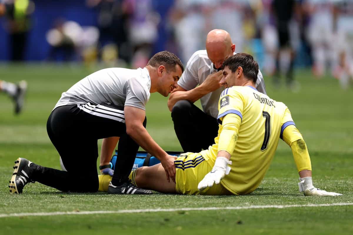 Thibaut Courtois injured during Spain vs Belgium FIFA World Cup 2026 quarterfinal