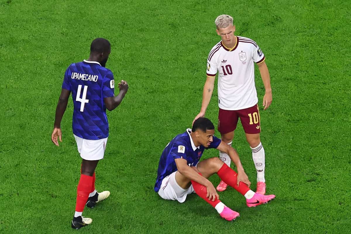 William Saliba subbed off with injury during France vs Spain FIFA World Cup 2026 semifinal