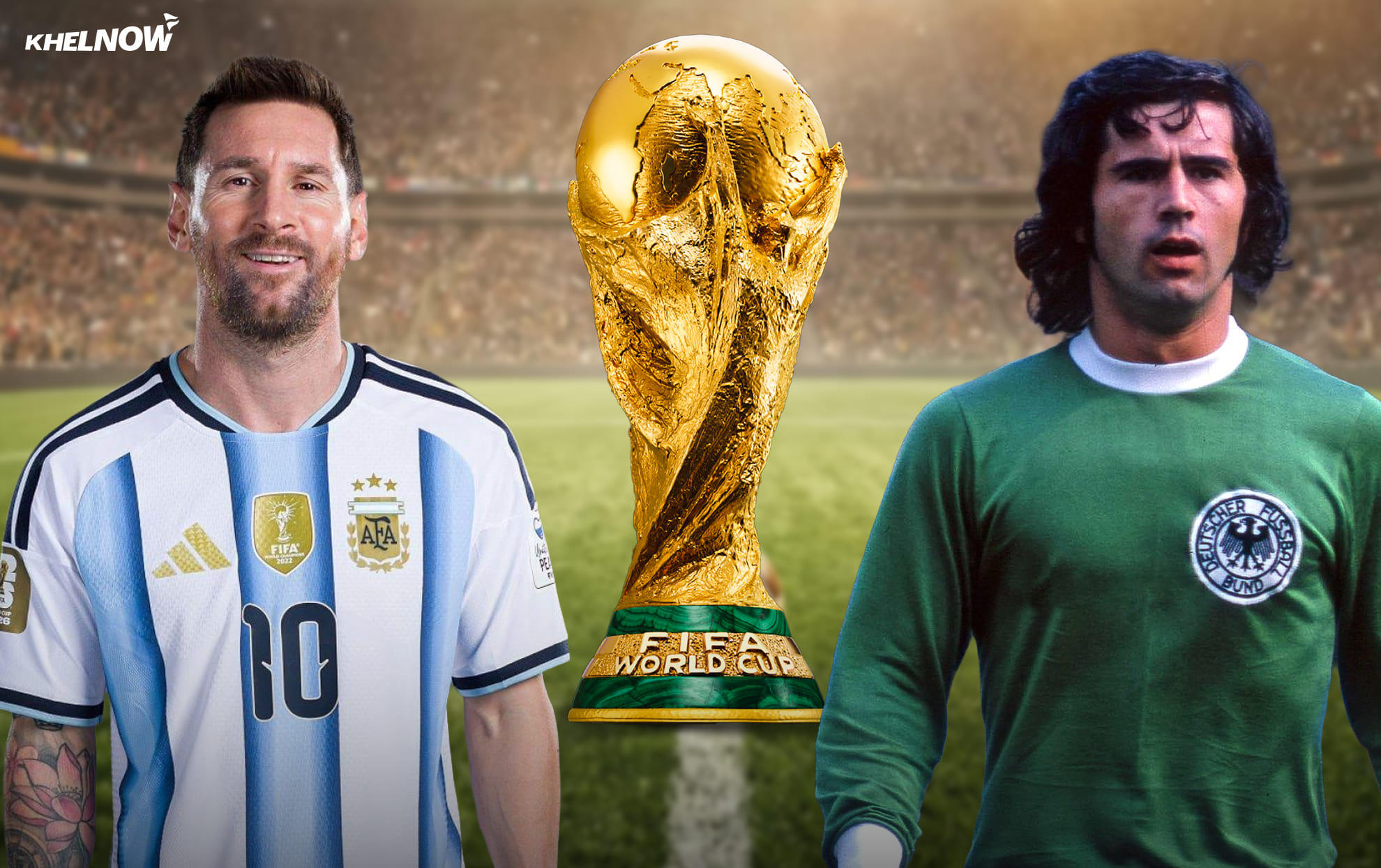 Players to score in their country's first five games at a FIFA World Cup ft. Lionel Messi & Gerd Müller