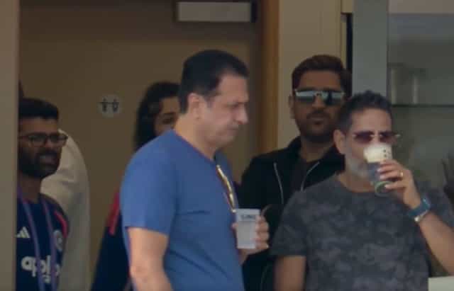 VIDEO: MS Dhoni spotted enjoying ENG vs IND 3rd T20I on his birthday