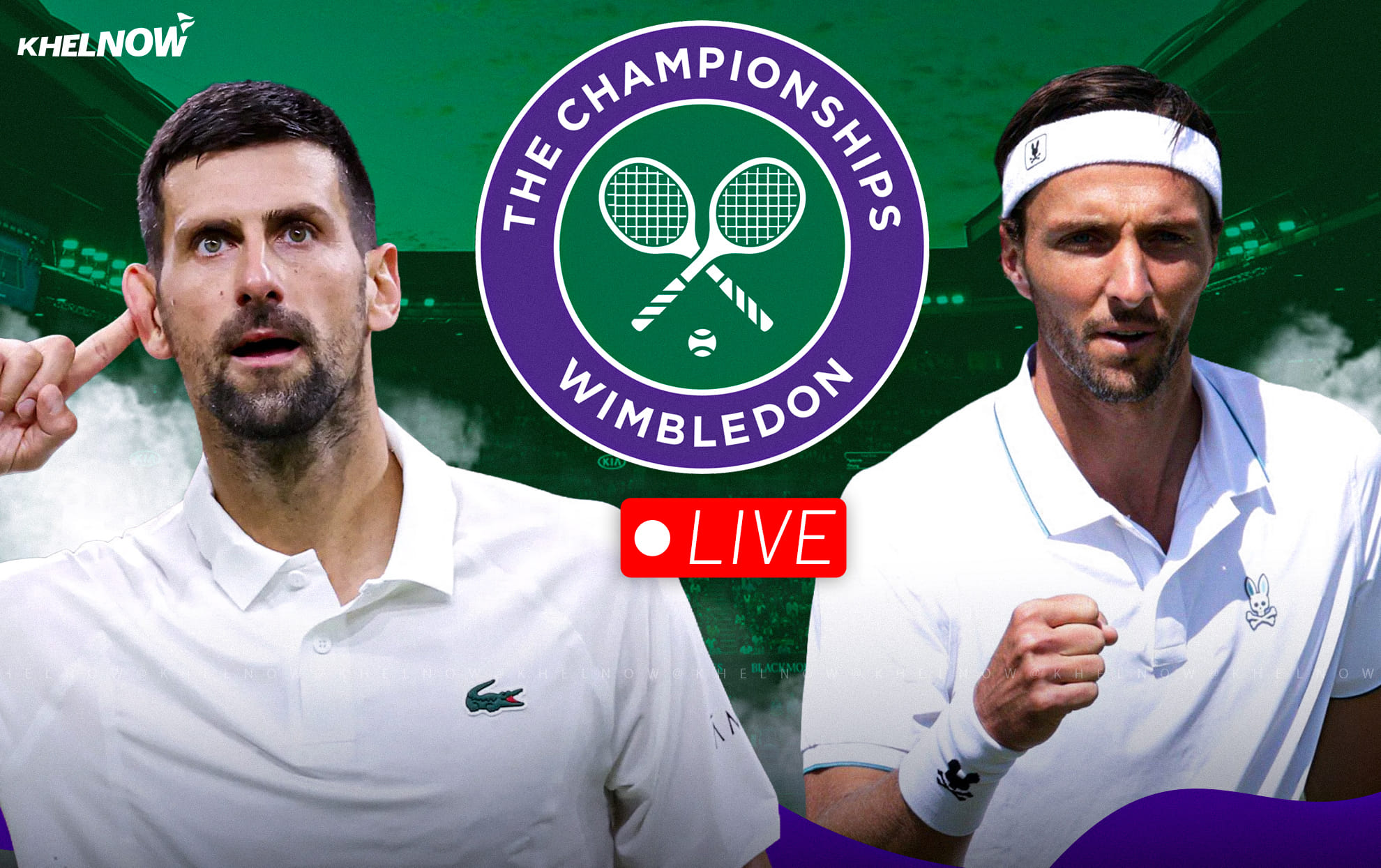 Novak Djokovic vs Arthur Rinderknech live streaming, TV channel, where & how to watch: Wimbledon 2026