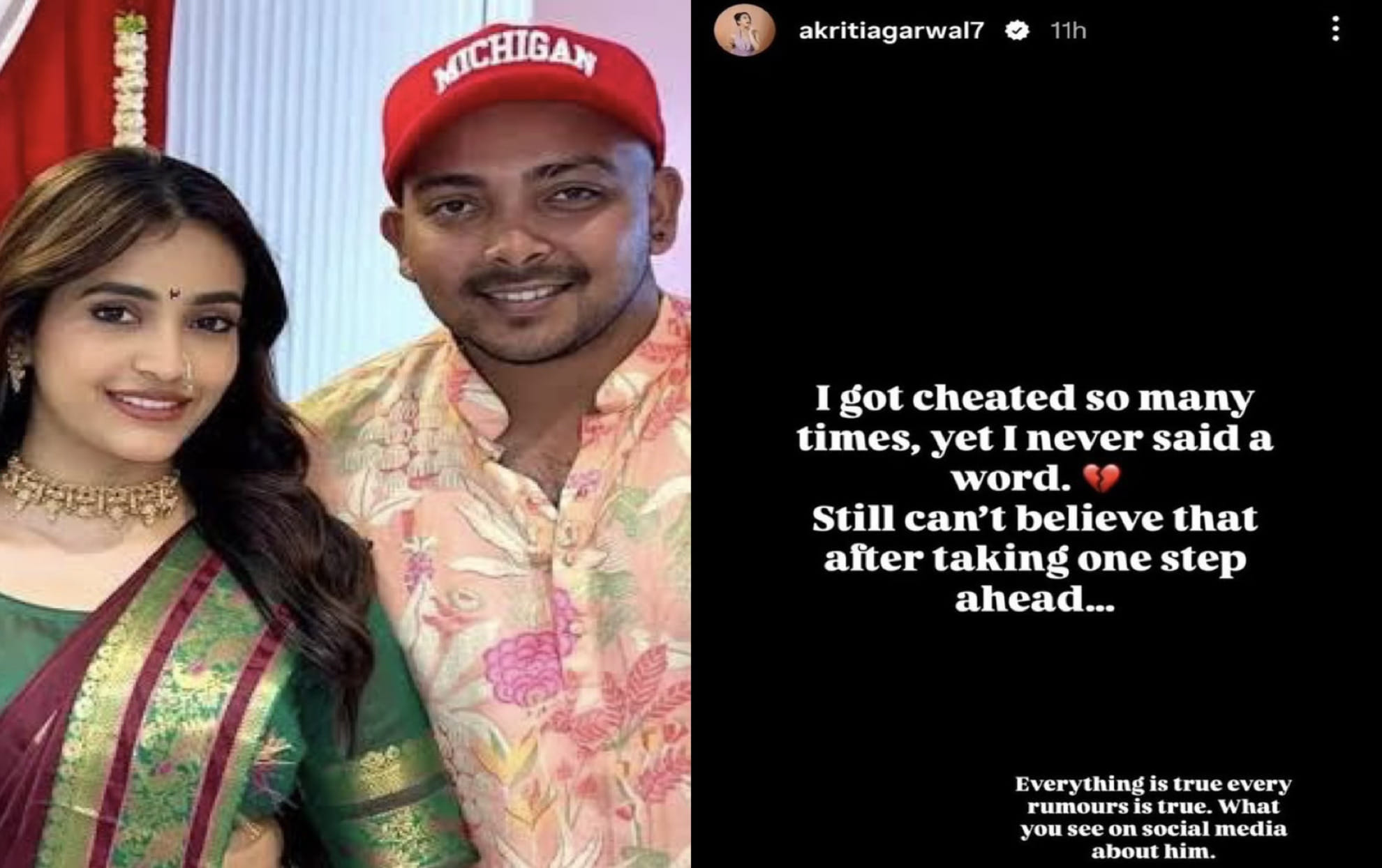 Prithvi Shaw cheating scandal: India star accused of ditching her fiancée; Know here
