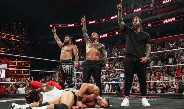 WWE Raw July 20, 26 The Bloodline (Jey Uso, Jimmy Uso & Jacob Fatu)