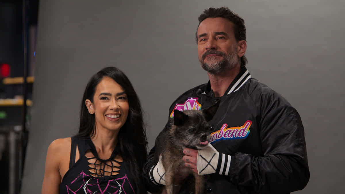 WWE: Unreal: Season 3. (L-R) AJ Lee and CM Punk in WWE: Unreal: Season 3. Cr. NETFLIX © 2026