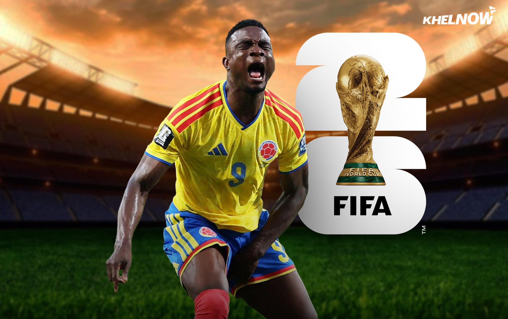 Jhon Cordoba injured during Colombia vs Ghana FIFA World Cup 2026 Round of 32 clash