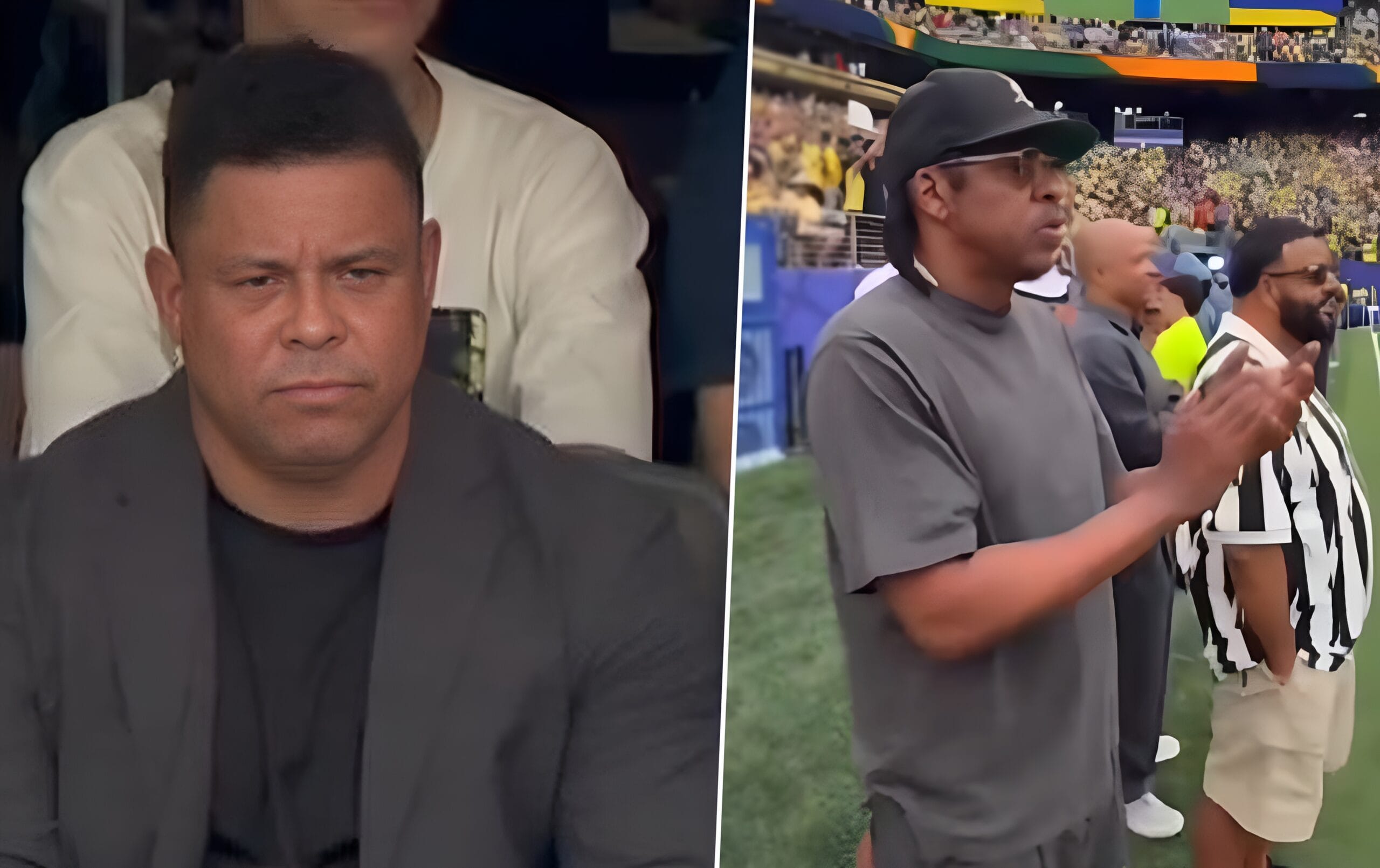 Ronaldo Nazario & Jay Z in attendance for Brazil vs Norway FIFA World Cup round of 16 clash