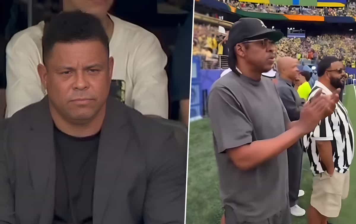 Ronaldo Nazario & Jay Z in attendance for Brazil vs Norway FIFA World Cup round of 16 clash