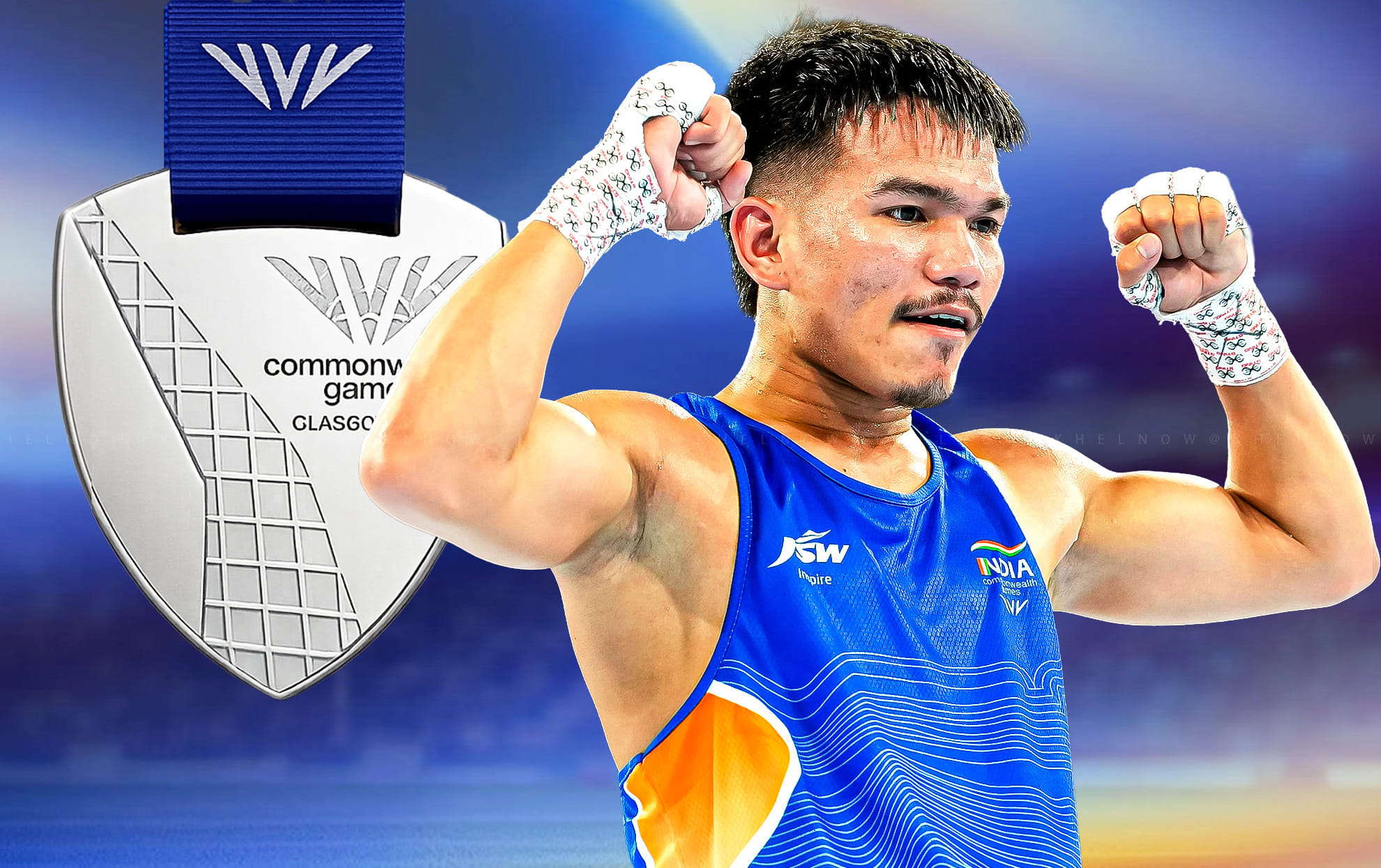 Jadumani Singh wins silver in men's 55kg boxing at Commonwealth Games 2026