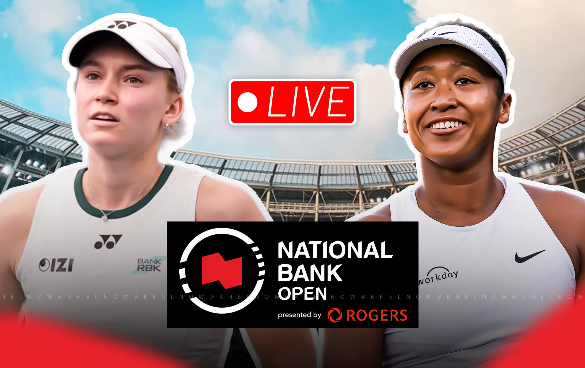 Elena Rybakina vs Naomi Osaka live streaming, TV channel, where & how to watch: Canadian Open 2026
