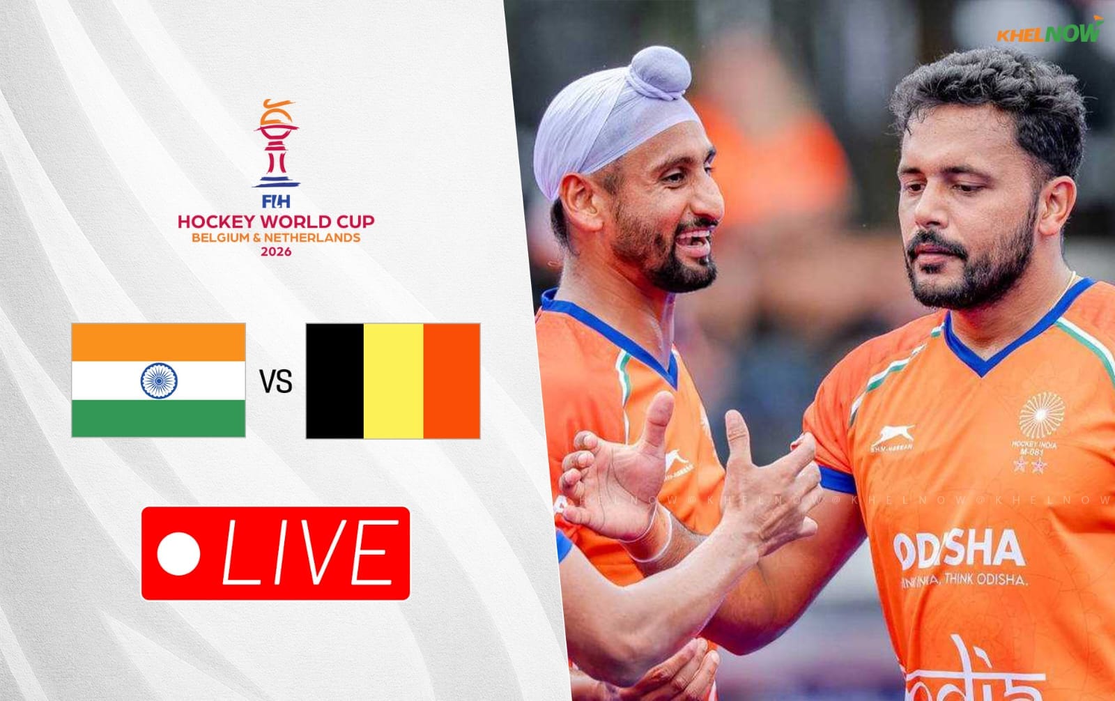 India vs Belgium Live Updates, Men's Hockey World Cup 2026