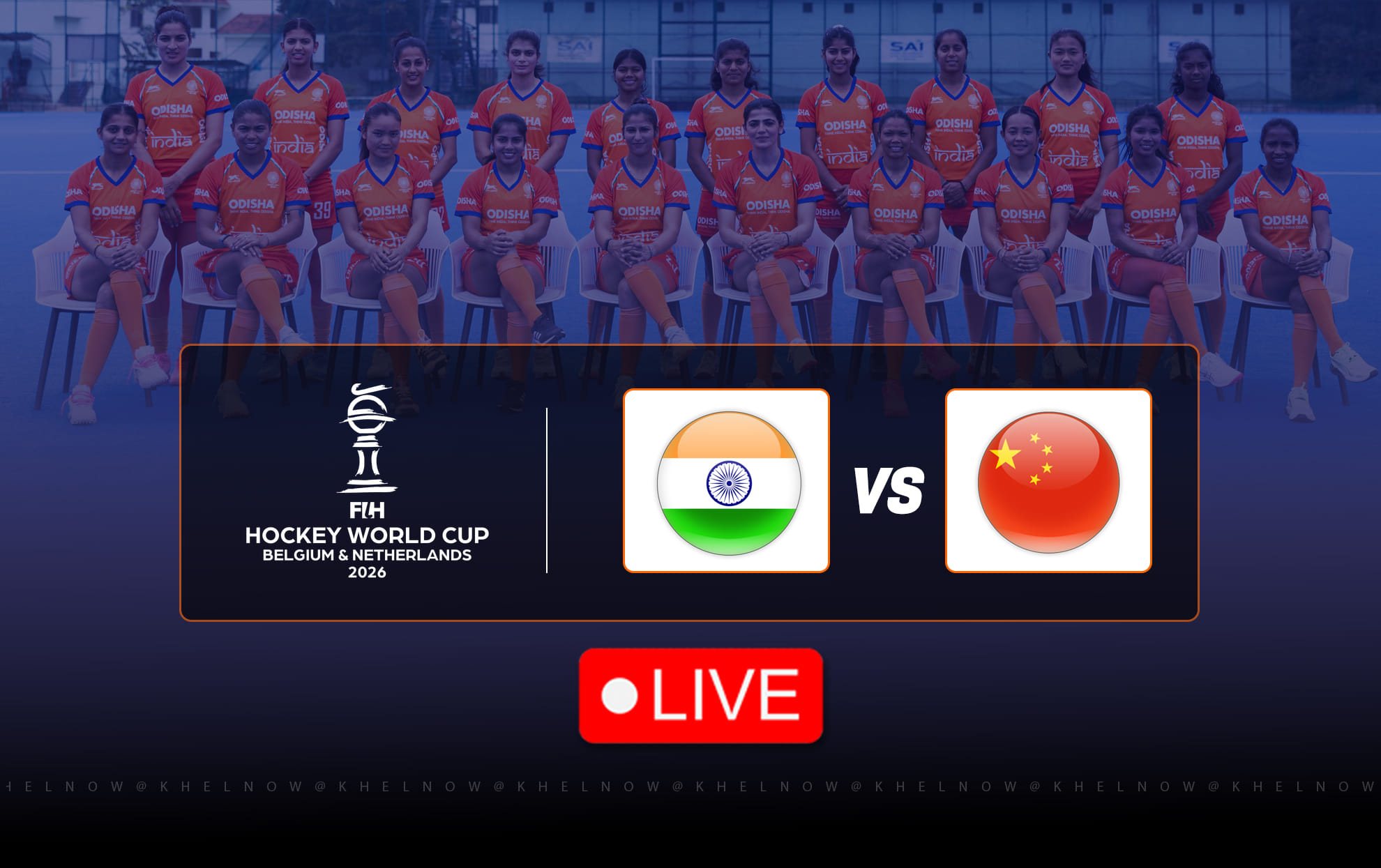 India vs China Live Updates, FIH Women's Hockey World Cup 2026: China equalise from penalty spot after Navneet's opener