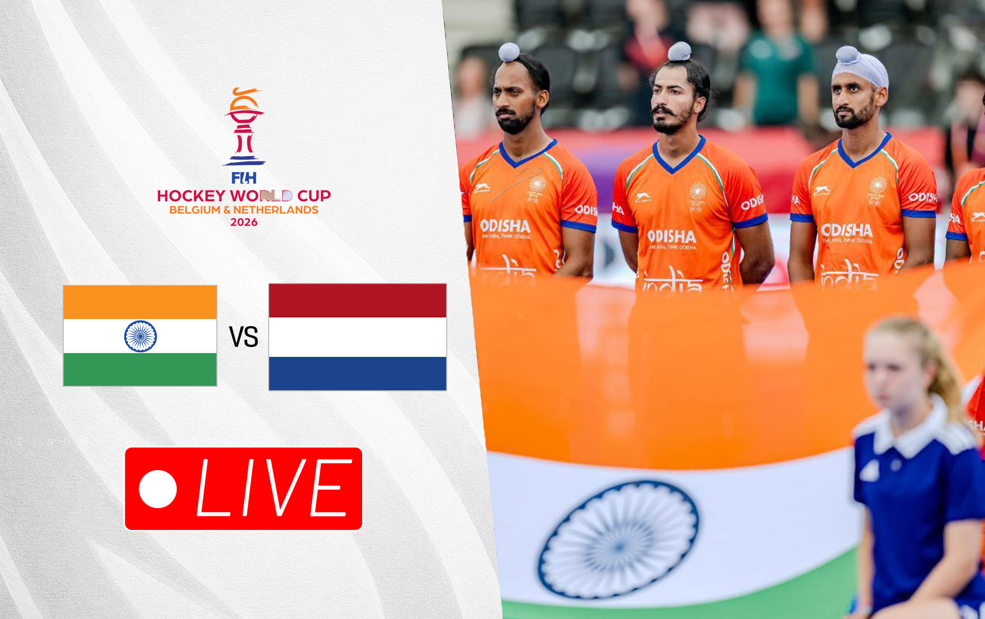 India vs Netherlands Live Updates, Men's Hockey World Cup 2026
