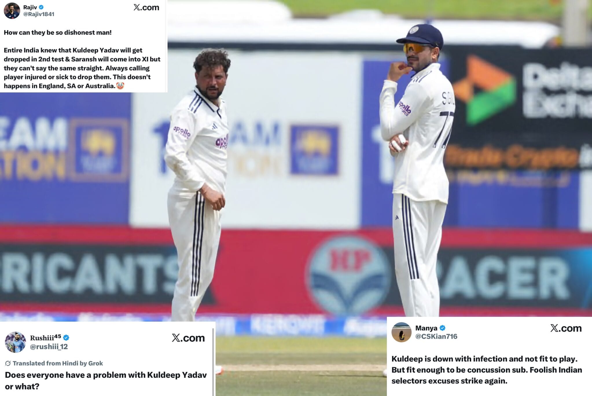 SL vs IND: Is Kuldeep Yadav really down with viral? Netizens call it “new way of dropping player”