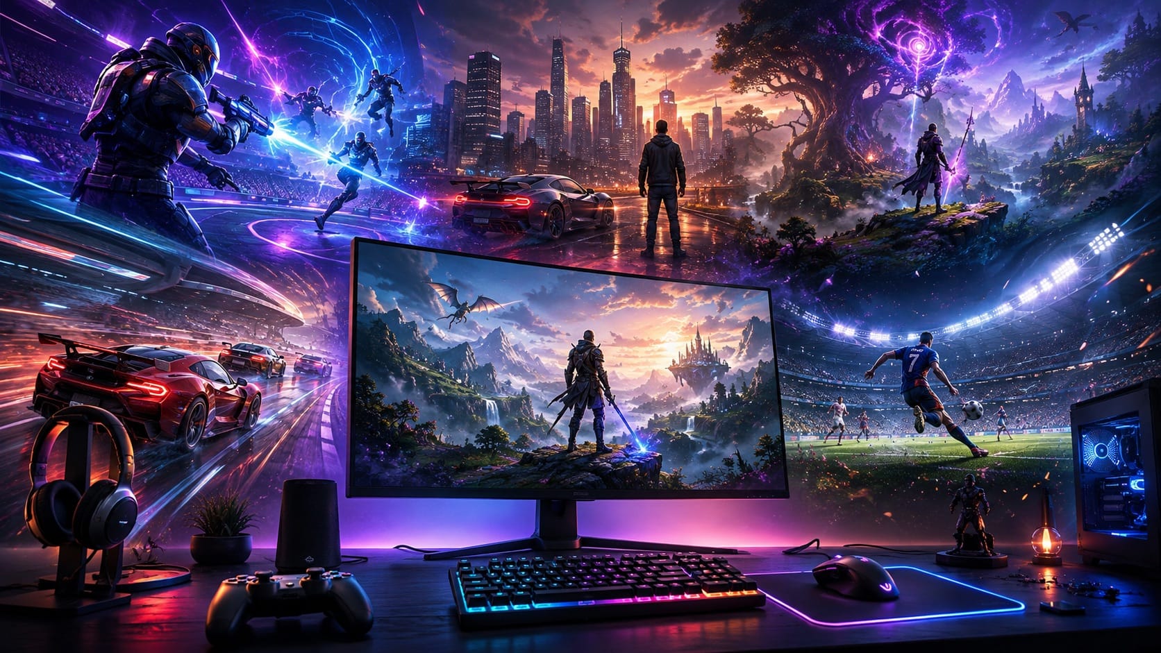 Most popular PC games, PlayStation hits, and online formats