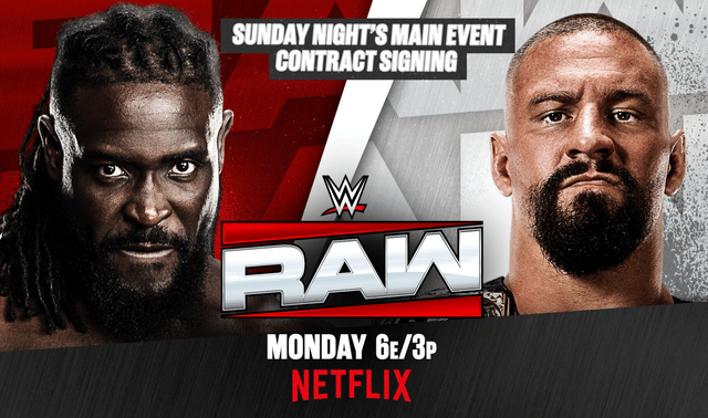 WWE Raw August 24, 26 - Oba Femi & Bron Breakker SNME Contract signing
