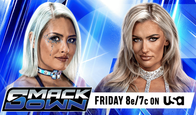 WWE SmackDown poster August 21, 26 Blake Monroe vs Giulia