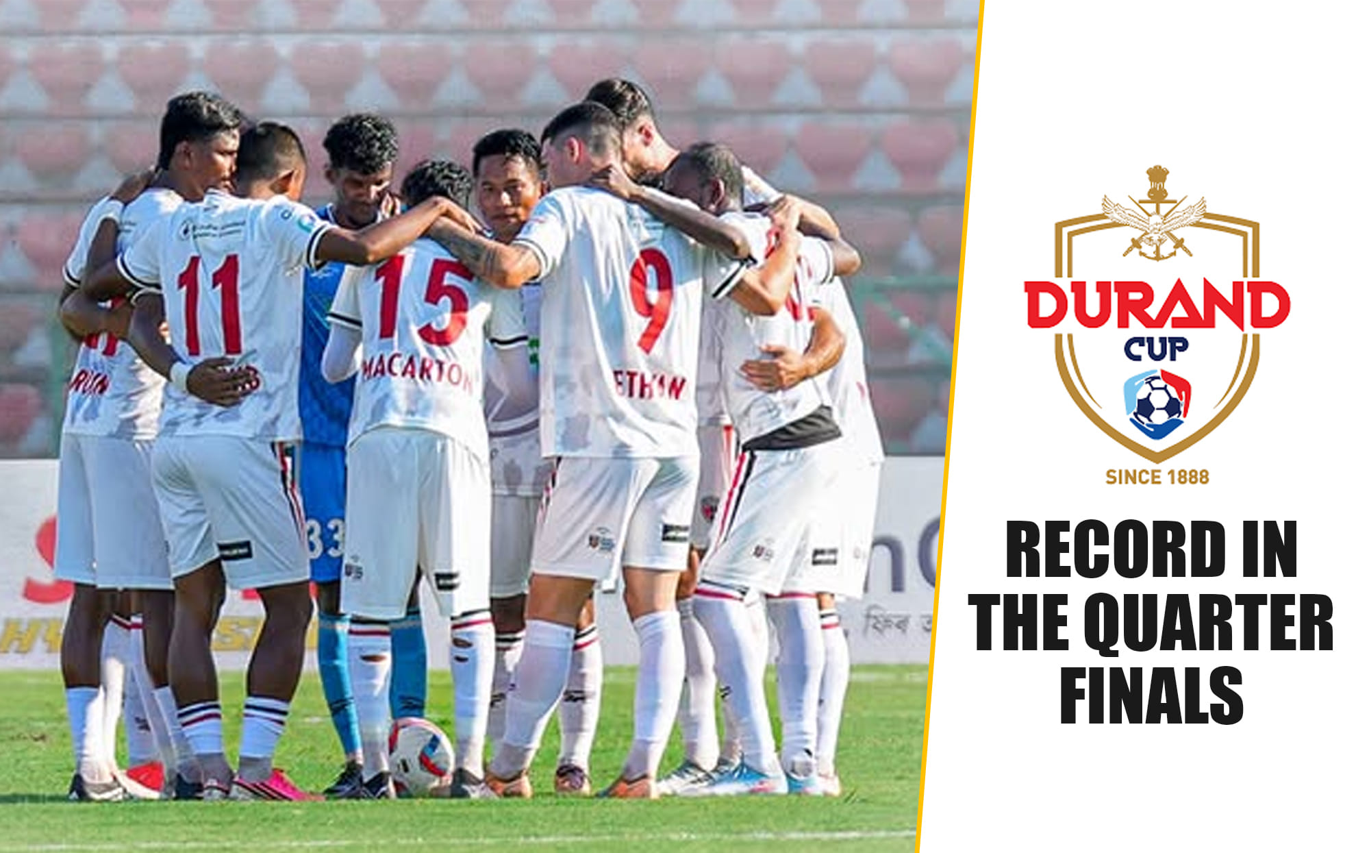 NorthEast United FC's record in Durand Cup quarterfinals over years