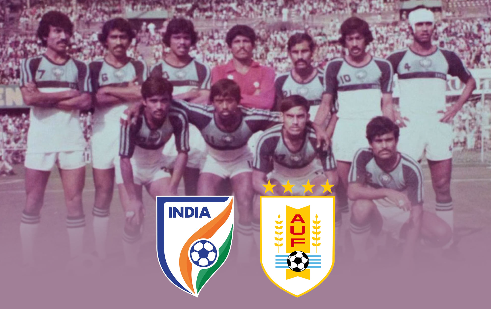 When did Indian football team play Uruguay last time?