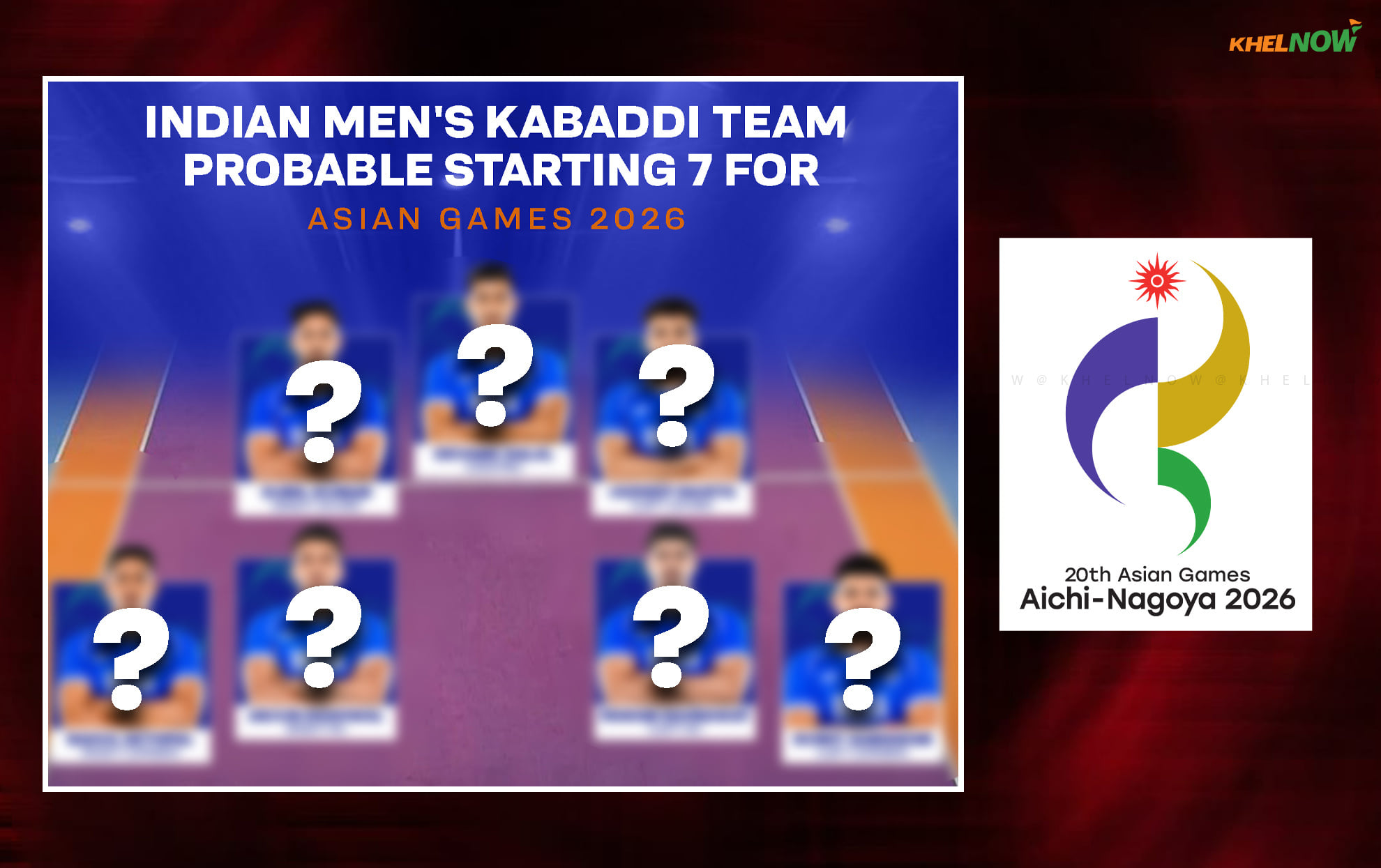 Indian men's kabaddi team probable starting 7 for Asian Games 2026